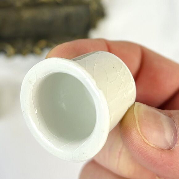 Vintage Antique Art Nouveau Brass Double Inkwell w/ Pen Tray & Ink Pots - Picture 6 of 7